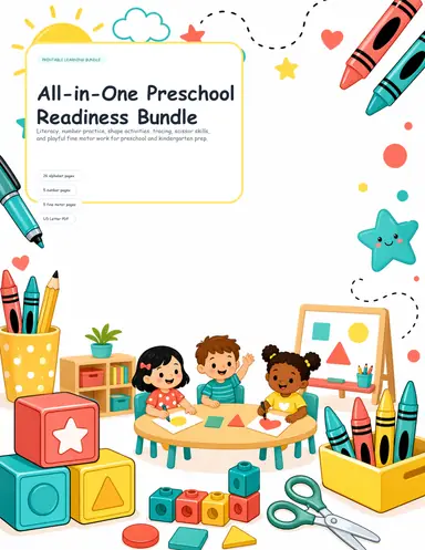 Cover preview of the All-in-One Preschool Readiness Bundle