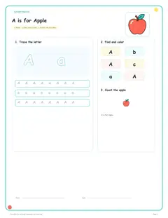 Alphabet tracing worksheet preview