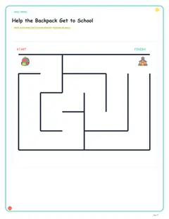 Pencil-control maze worksheet preview