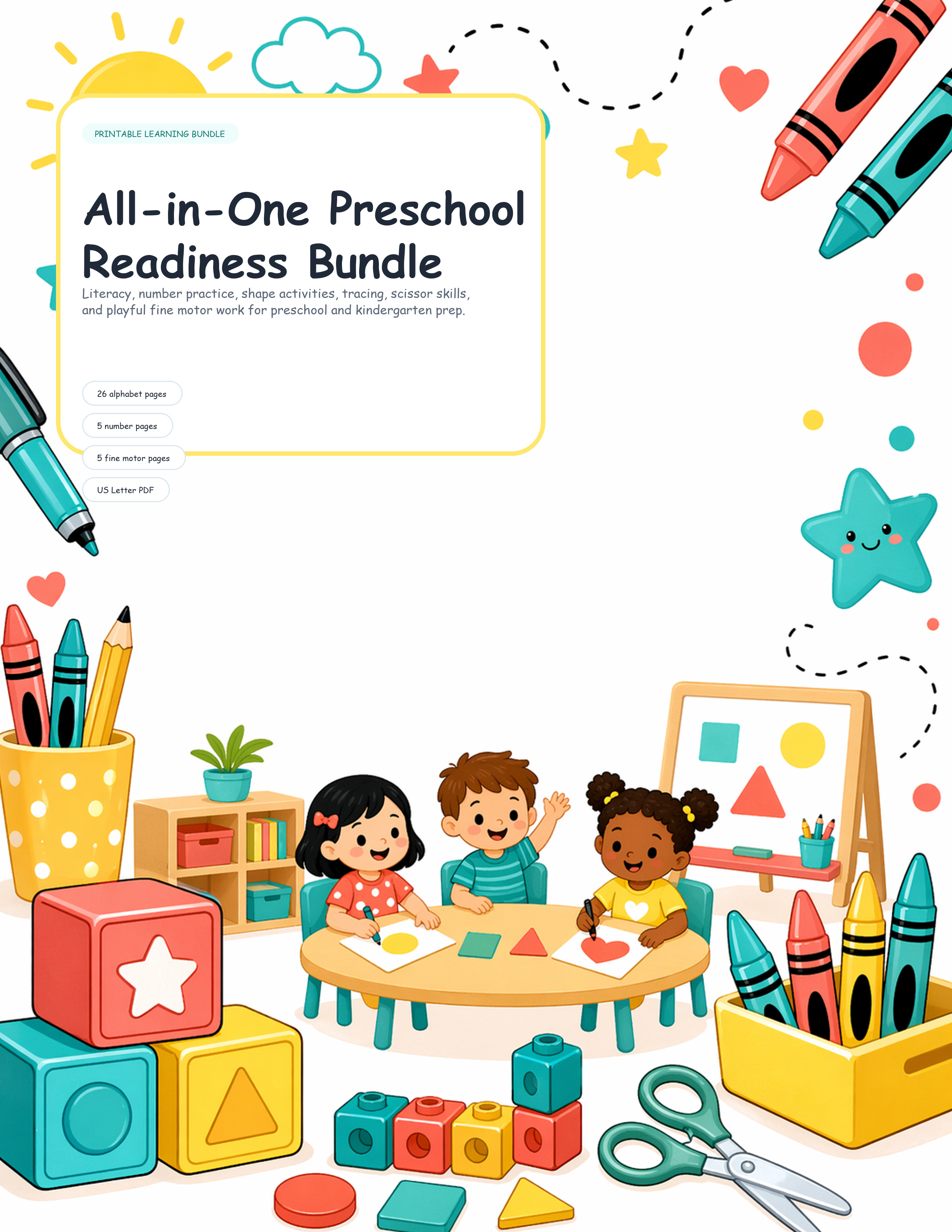 All-in-One Preschool Readiness Bundle cover page