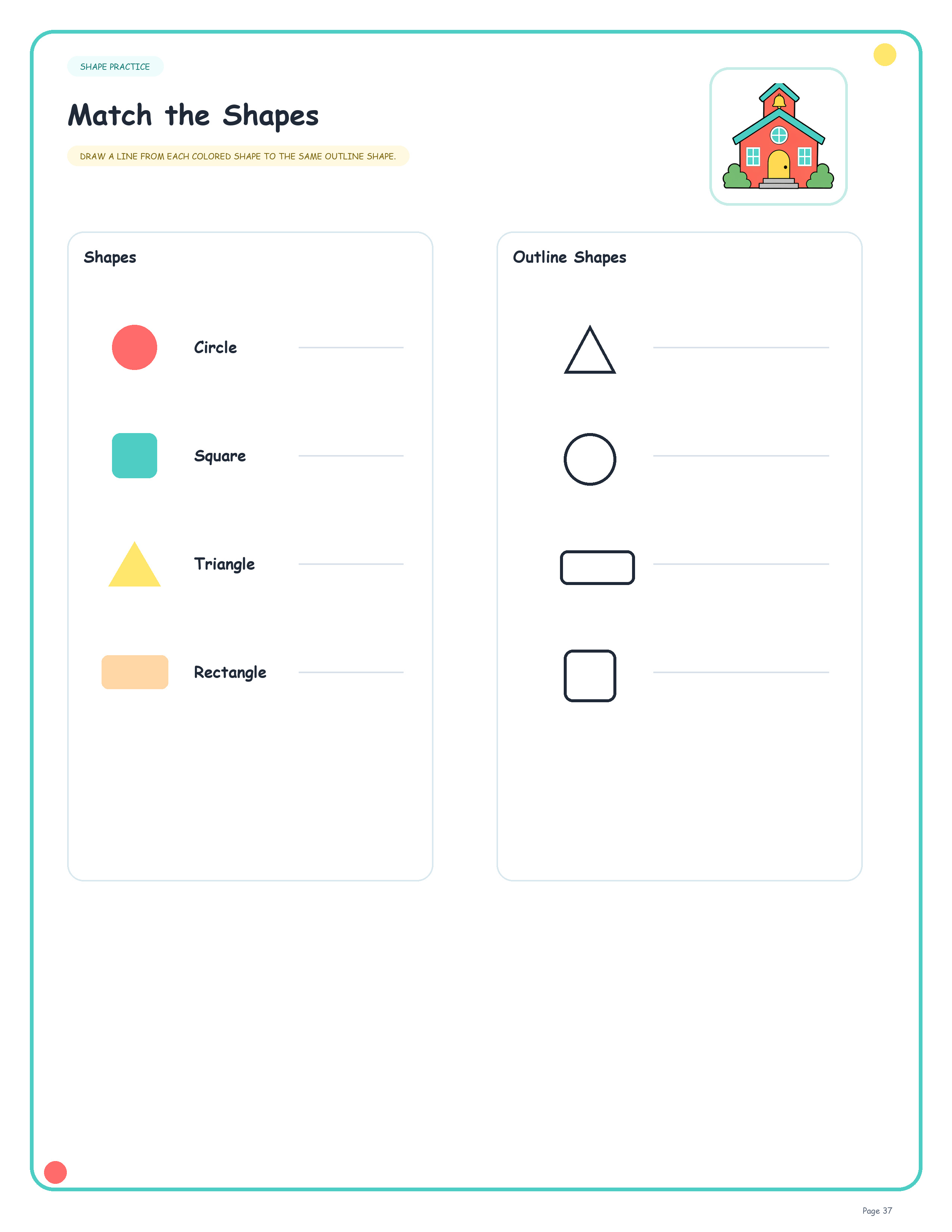 Shape matching worksheet